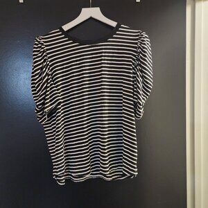 Puff sleeve striped top, XL